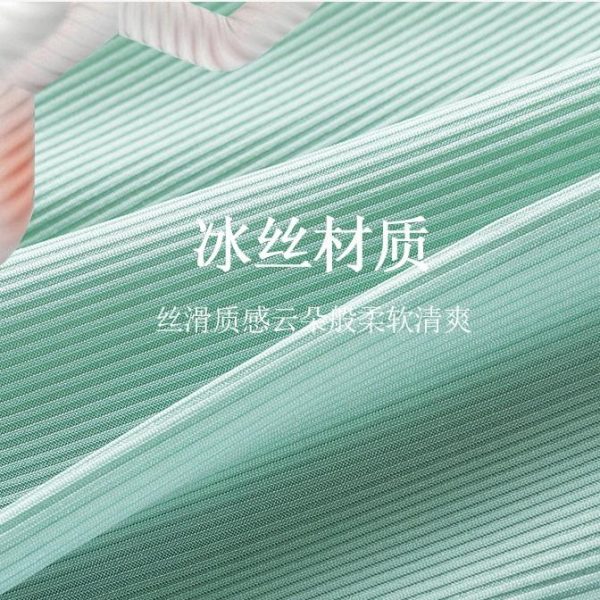 Women Summer Loose Ice Silk Couple Plus Size Pajamas Short-Sleeved Loungewear Pajamas - Blue