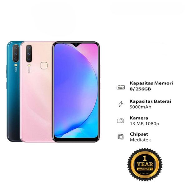 Vivo Y17 8G+256GB 4G LET 6.35 inches Dual SIM 20MP+13MP Smartphone - Dark Blue