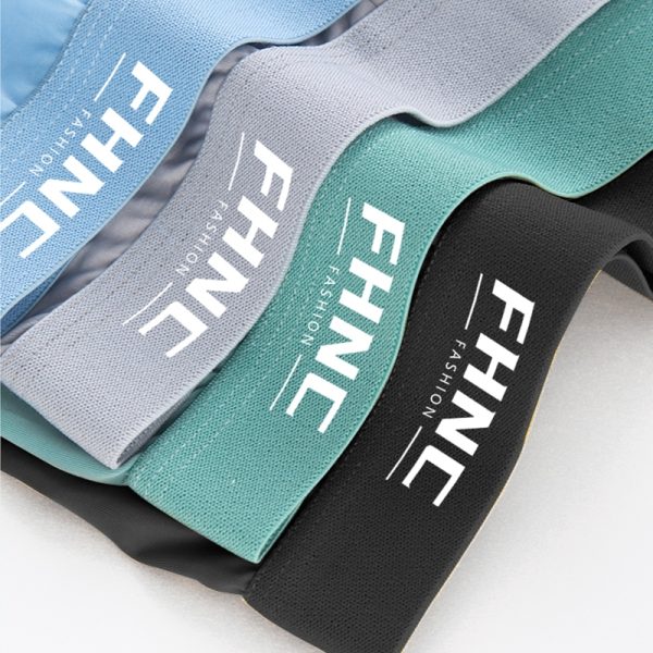 FHNC Men's Ice Silk Boxer Shorts 5 pcs Set Spandex Underwear Smooth Lightweight Breathable Boxer Shorts