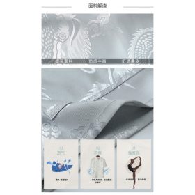 Men Samfu Traditional Short Sleeve CNY Tang Suit - Grey - Image 4