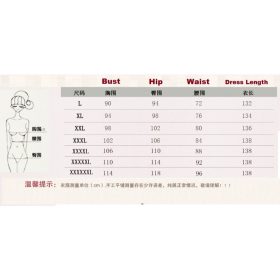 Traditional Cheongsam Dress Muslim Women Plus Size - Black - Image 5