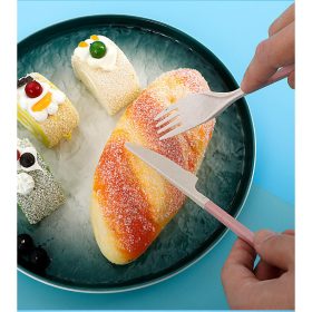 Portable Wheat Cutlery Set Travel Spoon Fork Chopstick Box / Spoon Set / Door gift / Wedding gift - Pink - Image 7