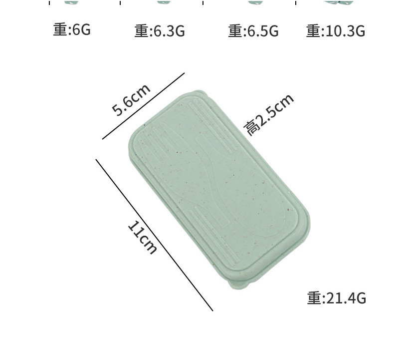 Portable Wheat Cutlery Set Travel Spoon Fork Chopstick Box / Spoon Set / Door gift / Wedding gift - Pink - Image 16