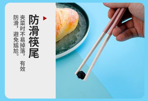 Portable Wheat Cutlery Set Travel Spoon Fork Chopstick Box / Spoon Set / Door gift / Wedding gift - Pink