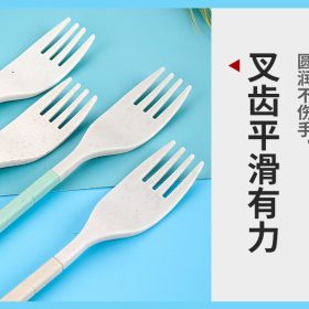 Portable Wheat Cutlery Set Travel Spoon Fork Chopstick Box / Spoon Set / Door gift / Wedding gift - Pink - Image 9