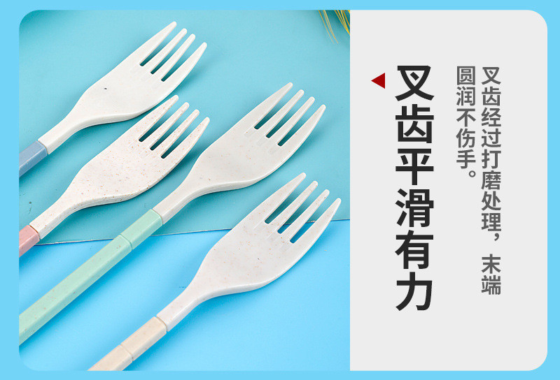 Portable Wheat Cutlery Set Travel Spoon Fork Chopstick Box / Spoon Set / Door gift / Wedding gift - Pink - Image 9