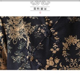 Chinese Style qipao CNY Clothes 2026 Cheongsam Dress Women Plus size dress - Navy Blue - Image 9