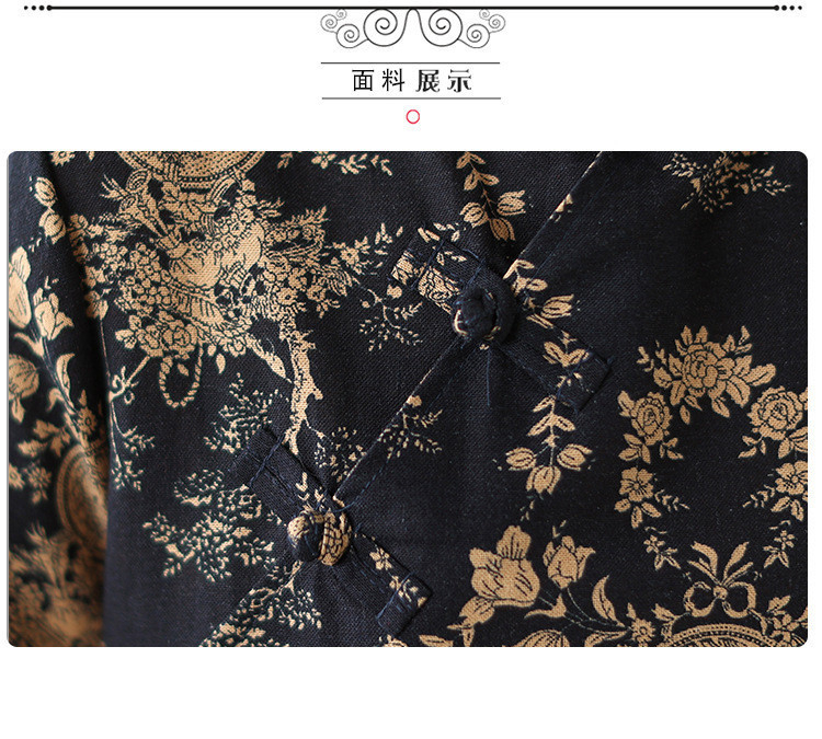 Chinese Style qipao CNY Clothes 2026 Cheongsam Dress Women Plus size dress - Navy Blue - Image 9