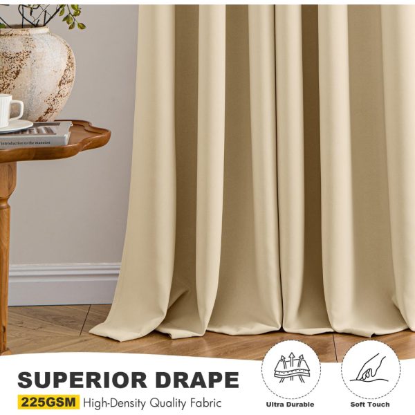 2026 New Japanese Aesthetics Blackout Curtain for Window and Bedroom with Ring Double-Lined - Blue