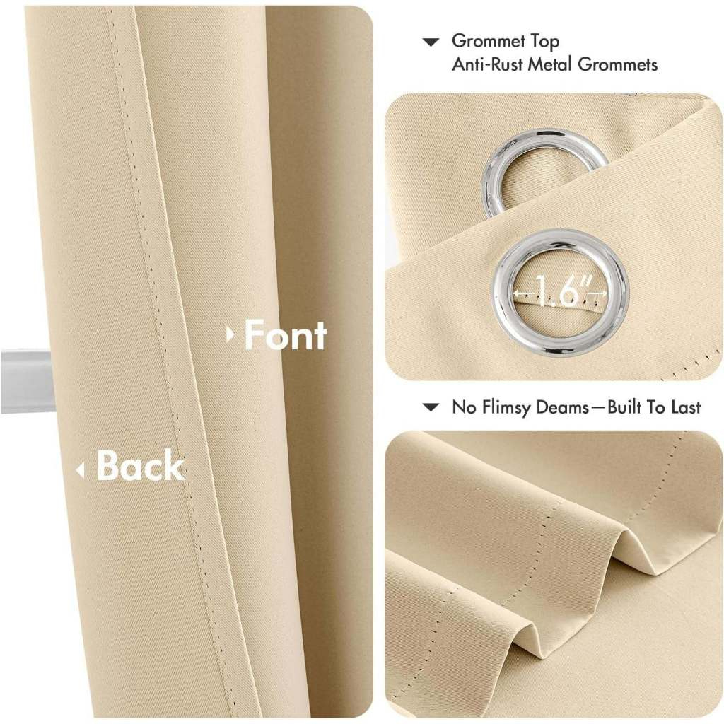 2026 New Japanese Aesthetics Blackout Curtain for Window and Bedroom with Ring Double-Lined - Blue - Image 5