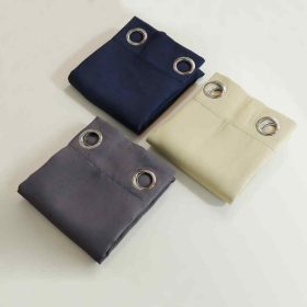 2026 New Japanese Aesthetics Blackout Curtain for Window and Bedroom with Ring Double-Lined - Blue - Image 7