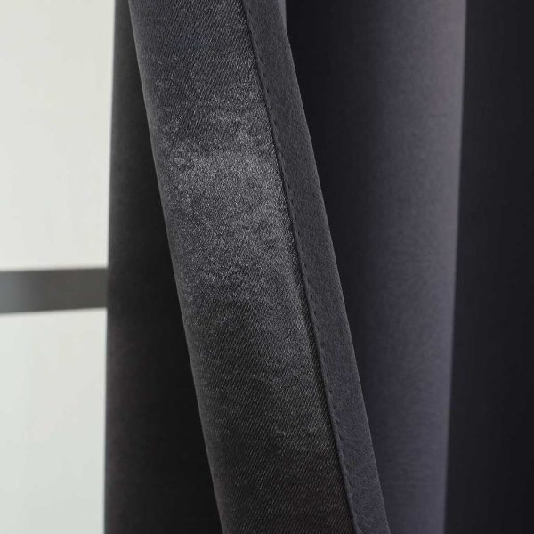 2026 New Japanese Aesthetics Blackout Curtain for Window and Bedroom with Ring Double-Lined - Grey