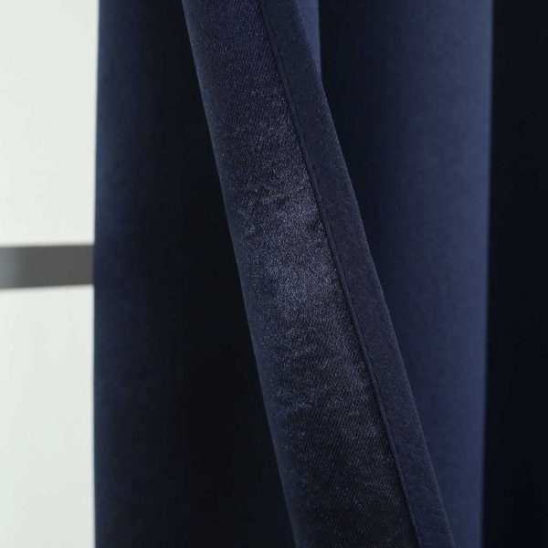 2026 New Japanese Aesthetics Blackout Curtain for Window and Bedroom with Ring Double-Lined - Blue