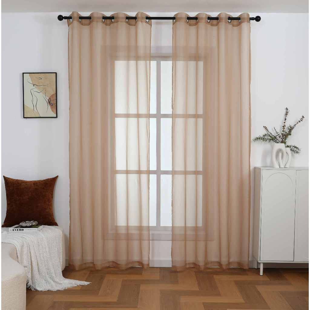 2026 New Japanese Aesthetics Blackout Curtain for Window and Bedroom with Ring Double-Lined - Brown Yam - Image 1