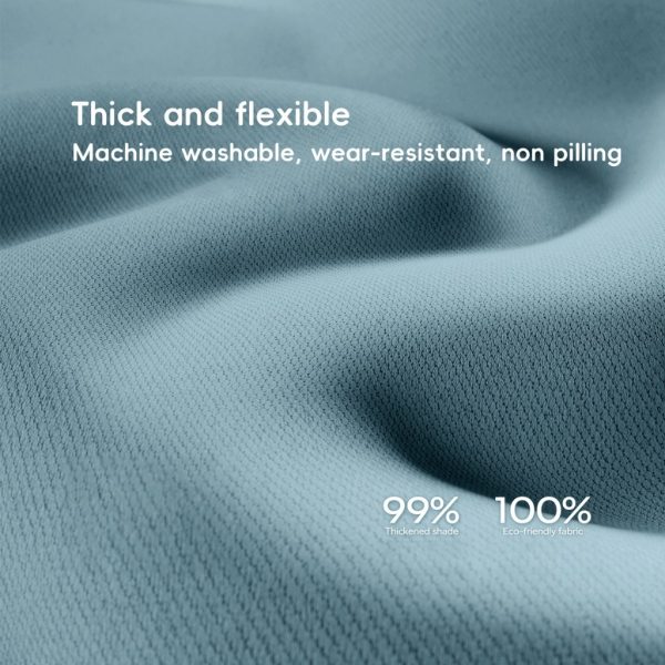 Blackout Thick Curtain Ring Type - Sky Blue