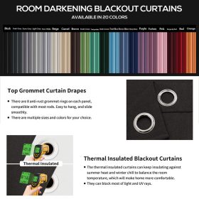 Blackout Thick Curtain Ring Type - Sky Blue - Image 6