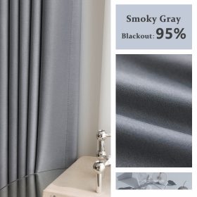 Blackout Thick Curtain Ring Type - Smoky Gray - Image 1
