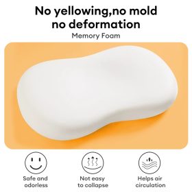 Memory Foam Nap Small Pillow Student Sleeping Pillow Office Lunch Break Lying Down Artifact Seat Pillow - Yellow - Image 3