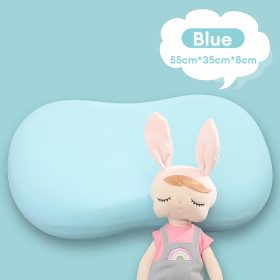 Memory Foam Nap Small Pillow Student Sleeping Pillow Office Lunch Break Lying Down Artifact Seat Pillow - Blue - Image 1