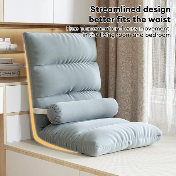 Lazy Sofa japanese chair Tatami Bed Backrest Magic Lazy Small Sofa Bedroom Floor Armchair Foldable - Grey (B-small)
