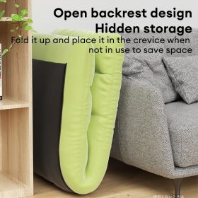 Lazy Sofa japanese chair Tatami Bed Backrest Magic Lazy Small Sofa Bedroom Floor Armchair Foldable - Grey (B-small) - Image 7