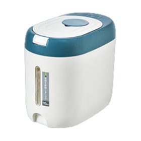 Household Kitchen Rice Dispenser 5-10KG Large Capacity Grain Bucket Storage - Blue