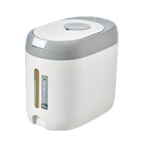 Household Kitchen Rice Dispenser 5-10KG Large Capacity Grain Bucket Storage - White