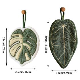 Hot Plant Style Kitchen Towel Hand Absorbent Cleaning Accessories Bathroom Thickened Hanging - Style 1 - Image 2