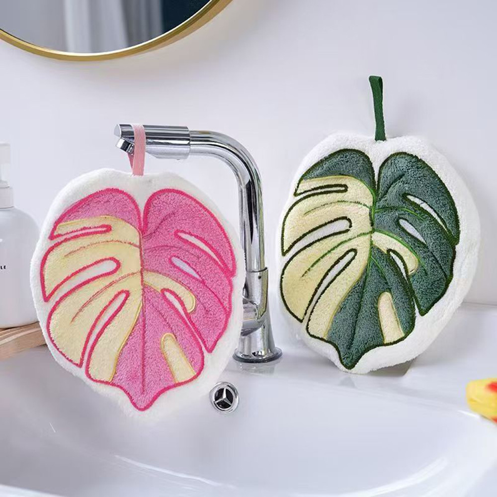Hot Plant Style Kitchen Towel Hand Absorbent Cleaning Accessories Bathroom Thickened Hanging - Style 1 - Image 7