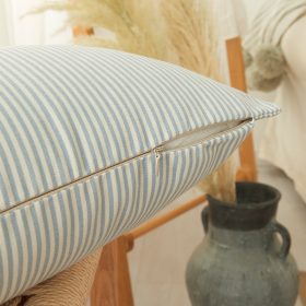 45x45cm all-match blue-gray series polyester cotton plaid pillowcase - grid - Image 5