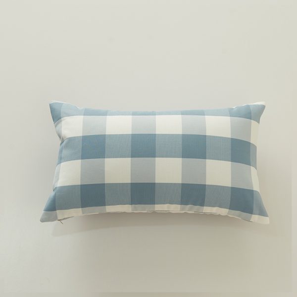 30x50cm all-match blue-gray series polyester cotton plaid pillowcase - grid