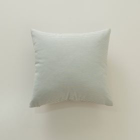 45x45cm all-match blue-gray series polyester cotton plaid pillowcase - stripe - Image 1