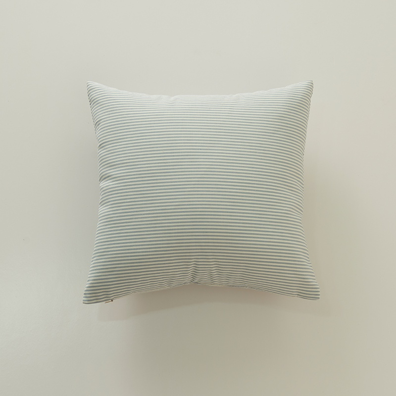 45x45cm all-match blue-gray series polyester cotton plaid pillowcase - stripe - Image 1