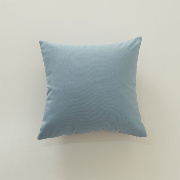 45x45cm all-match blue-gray series polyester cotton plaid pillowcase - dark blue