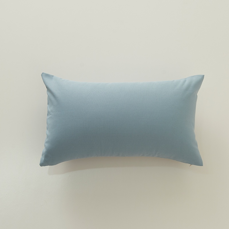 30x50cm all-match blue-gray series polyester cotton plaid pillowcase - dark blue - Image 1