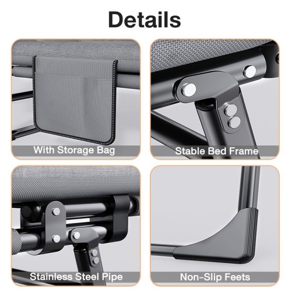 180*60*30cm Foldable Outdoor Single Camping Bed