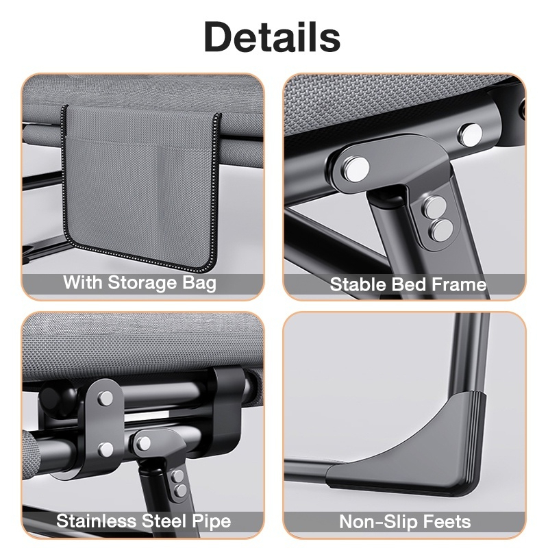 180*60*30cm Foldable Outdoor Single Camping Bed - Image 10