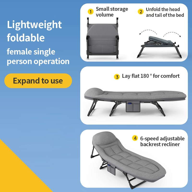 180*60*30cm Foldable Outdoor Single Camping Bed - Image 5