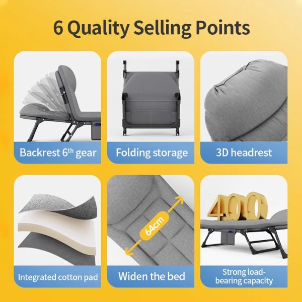 180*60*30cm Foldable Outdoor Single Camping Bed