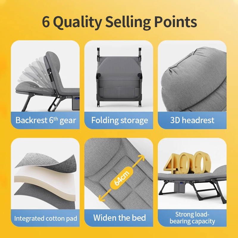 180*60*30cm Foldable Outdoor Single Camping Bed - Image 7