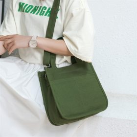 Large-capacity canvas bag with trendy ins-style design practical for commuting mommy bag with multiple compartments - khaki - Image 3