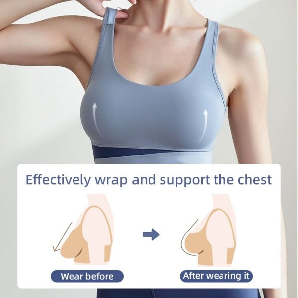 Yoga Bra Gathered Shockproof Anti-Sagging Sports Underwear Suitable Fitness Running - Purple