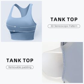 Yoga Bra Gathered Shockproof Anti-Sagging Sports Underwear Suitable Fitness Running - Purple - Image 8