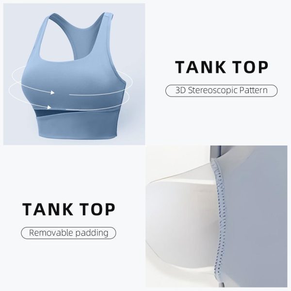 Yoga Bra Gathered Shockproof Anti-Sagging Sports Underwear Suitable Fitness Running - Purple