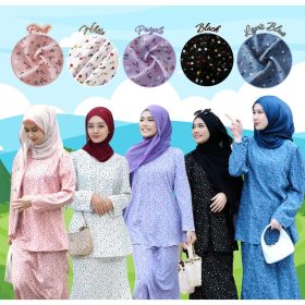 Set Pakaian Wanita Harian Elegan Kombo Baju + Skirt Muslimah Ironless - Pink - Image 3