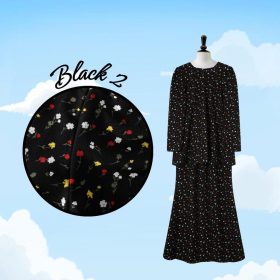 Set Pakaian Wanita Harian Elegan Kombo Baju + Skirt Muslimah Ironless - Black 2 - Image 1