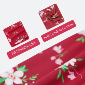 Set Pakaian Wanita Kombo Baju + Skirt Muslimah Ironless - Grey - Image 4