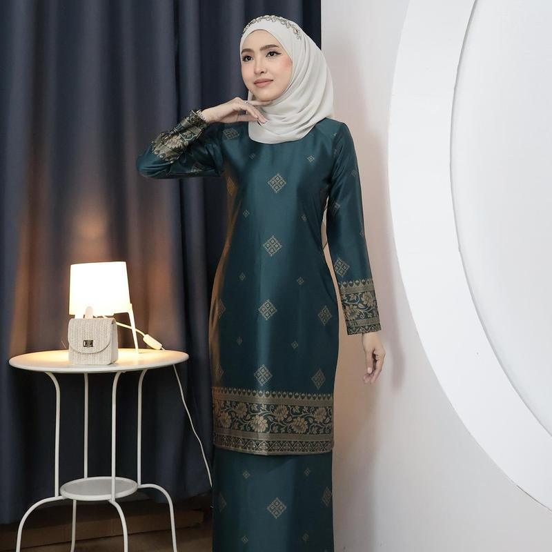 Kurung Brokat Premium, Beatrice Clothing Set Wanita - SG2523 - Image 1
