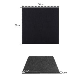 2 Pack Acoustic Panels Sound Proof Padding Beveled Edge Polyester Fiber Panels High Density Acoustic Treatment Wall Decor - Black - Image 7