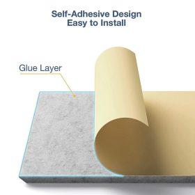 2 Pack Acoustic Panels Sound Proof Padding Beveled Edge Polyester Fiber Panels High Density Acoustic Treatment Wall Decor - Black - Image 5